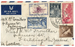 (S 22) New Zealand FDC - 1953 Royal Coronation (New Zealand To New Zealand Posted Via London) - Cartas & Documentos