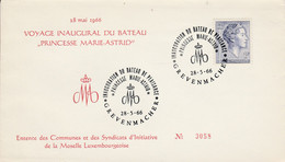 LUXEMBOURG INAUGURATION BATEAU PRINCESSE MARIE-ASTRID 1966 - Franking Machines (EMA)