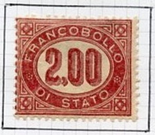 Italie - Italy - Italien Service 1875 Y&T N°S6 - Michel N°D6 * - Chiffre 2,00 - Dienstzegels