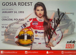 Gosia Rdest ( Polish Race Car Driver) - Autographes