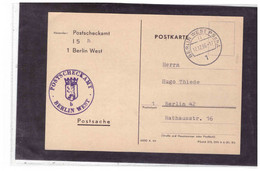 TEM12534   -   BERLIN  12.12.1966    /   POSTKARTE   " POSTSCHECKAMT - BERLIN WEST "" - Postales - Usados