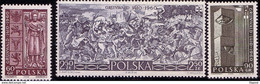 POLAND 1960 Mi 1174 - 1176, Painting By J. Matejko Battle Of Grunwald, 500th Anniversary Of The Battle. King W. Jag**MNH - Engravings