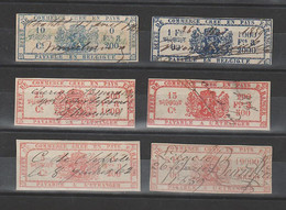 AC -  BELGIUM BELGIEN  REVENUE STAMPS 1850s - 1860s - Postzegels