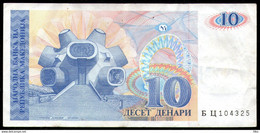 Makedonija,1993,Mazedonien,Macedonia,Macedoine,Pick#9, 10 Denari 1993,as Scan - Macédoine Du Nord