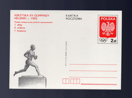 POLONIA  POLSKA -  1952 - OLIMPIADI HELSINKI   Medagliere Olimpico - Sommer 1952: Helsinki
