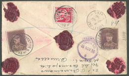 2Fr. KEPI (x2) + 25c. CERES Obl. Sc BRUXELLES 5 Au Verso D'une Lettre ASSUREE (Etiquettes Rouges VALEUR DECLAREE Et INSU - 1932 Ceres Y Mercurio