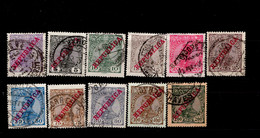 Por.168 - 178 König Manuel II Mit  Schrägem Überdruck Republica Gestempelt /used (5) - Used Stamps