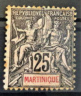 MARTINIQUE 1892 - MLH - YT 38 - 25c - Unused Stamps