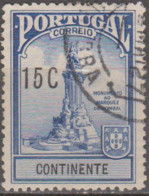 PORTUGAL (IMP. POSTAL E TELEGRÁFICO) - 1925. Monumento Ao Marquês De Pombal  15 C.  (Monumento) (o)  MUNDIFIL  Nº 20 - Oblitérés