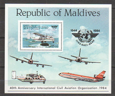 Maldives 1984 Mi Block 100 MNH AIRPLANES - Aviones