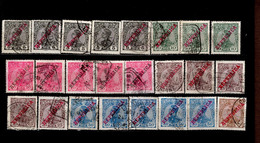 Por.169 - 175 Ex Konvolut König Manuel II Mit  Schrägem Überdruck Republica Gestempelt /used (4) - Used Stamps