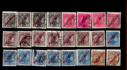 Por.169 - 175 Ex Konvolut König Manuel II Mit  Schrägem Überdruck Republica Gestempelt /used (5) - Used Stamps