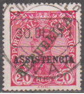 PORTUGAL -1911, (IMP. POSTAL E TELEG.) D. Manuel II, C/ Sobs. «REPUBLICA» E «ASSISTENCIA»  20 R. (o)  Af.  Nº 2 - Used Stamps