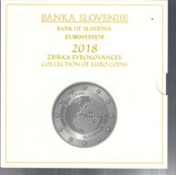 SLOVENIA 2018 Divisionale Folder Ufficiale 10 Monete FDC Con Moneta Da 3 Euro - Slovenia