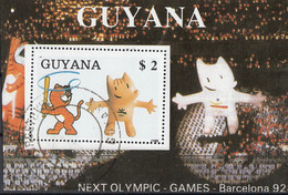 Guyana 1988 Yv. 2050 Olimpiadi Barcellona Mascotte Mascot Mascotas Sheet Perf. CTO - Summer 1992: Barcelona