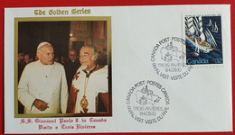 CANADA TROIS RIVIERES 1984 QUEBEC PAPAL VISIT VISITE DU PAPE - Enveloppes Commémoratives