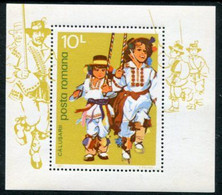 ROMANIA 1977 Folk Dances Block MNH / **  Michel Block 145 - Blocks & Sheetlets