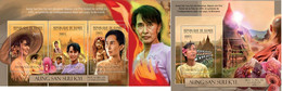 Guinea 2012, Nobel Price, Aung San Suu Kyi, Temple, 3val In BF+BF - Buddhism