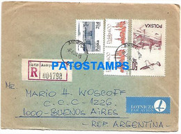 145208 POLAND ANDRYCHOW COVER CANCEL REGISTERED CIRCULATED TO ARGENTINA NO POSTAL POSTCARD - Autres & Non Classés