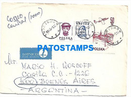 145210 POLAND COVER CANCEL YEAR 1985 REGISTERED CIRCULATED TO ARGENTINA NO POSTAL POSTCARD - Altri & Non Classificati