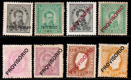 PORT112- PORTUGAL - 1892-1893- SC#: 79 // 87- MNG / MH. "PROVISORIO".  SCV (2005): USD$ 248.00++ - Neufs