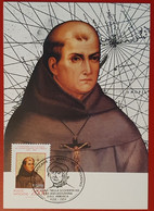 VATICANO VATIKAN VATICAN BEATO SERRA 1992 SANTA CRUZ QUERETARO MEXICO MAXIMUMCARD 500 YEARS EV. AMERICA - Covers & Documents