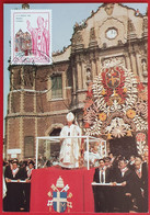 VATICANO VATIKAN VATICAN POPE JOHN PAUL II 1991 IN MEXICO CURACAO MAXIMUMCARD - Lettres & Documents