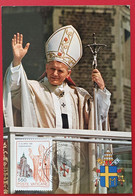 VATICANO VATIKAN VATICAN POPE JOHN PAUL II 1991 IN CESKOSLOVENSKO CZECHOSLOVAKIA MAXIMUMCARD - Storia Postale