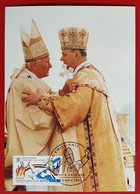 VATICANO VATIKAN VATICAN POPE JOHN PAUL II 1992 IN HUNGARY UNGARN CZESTOCHOVA POLAND POLSKA MAXIMUMCARD - Lettres & Documents