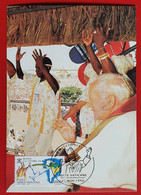 VATICANO VATIKAN VATICAN POPE JOHN PAUL II 1992 IN BRASIL BRAZIL MAXIMUMCARD - Cartas & Documentos