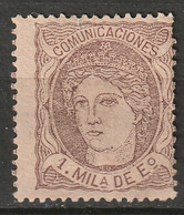 Spain 1870 Sc 159 Ed 102 MNG - Ungebraucht