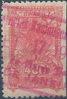 Brazil Brazile,1900 Obliterated, Revenue Stamp Fiscal Tax,Thesouro Federal,400 Reis Used - Servizio