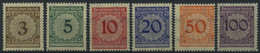 Dt. Reich 338-43 **, 1923, Ziffer, Prachtsatz, Mi. 110.- - Ongebruikt