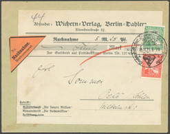 Dt. Reich 372/3 BRIEF, 1925, 5 Und 10 Pf. Rheinland Auf Nachnahmebrief Mit Eckener-Werbestempel, Pracht - Andere & Zonder Classificatie