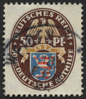 Dt. Reich 401X O, 1926, 50 Pf. Nothilfe, Wz. Stehend, Pracht, Mi. 130.- - Gebruikt