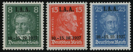 Dt. Reich 407-09 **, 1927, I.A.A., Prachtsatz, Mi. 240.- - Ongebruikt