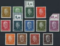 Dt. Reich 410-22 **, 1928, Reichspräsidenten, 80 Pf. Herstellungsbedingter Gummiknitter, Normale Zähnung, Prachtsatz, Te - Ongebruikt