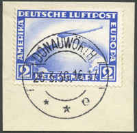 Dt. Reich 423 BrfStk, 1928, 2 RM Graf Zeppelin, Prachtbriefstück, Mi. 65.- - Andere & Zonder Classificatie