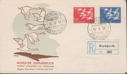 1956. ISLAND. NORDEN. FDC REYKJAVIK 30. X. 56.  (Michel 312-313) - JF367037 - Briefe U. Dokumente