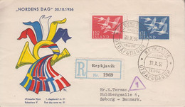 1956. ISLAND. NORDEN. FDC REYKJAVIK 30. X. 56.  (Michel 312-313) - JF367038 - Covers & Documents