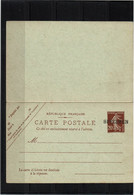 LRDR15- EP CARTE POSTALE AVEC REPONSE PAYEE SEMEUSE CAMEE 20c SPECIMEN COTE 70 EUR - Specimen