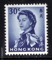 Hong Kong 1962 -73 QE2 30ct Deep Grey Blue MM SG 201 ( L1090 ) - Neufs