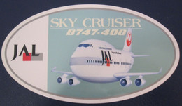 JAPAN AIRLINE BOEING 747 AIRPORT CHARTER AIRLINES PLANE AIRCRAFT JAL DECAL ETIQUETTE LABEL STICKER BAGGAGE LUGGAGE CASE - Etiquetas De Equipaje