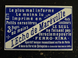 MUSEE DE L'AFFICHE ET DU TRACT - AFFICHE PUBLICITAIRE 1902 L'ECHO DE MAREVILLE PRESSE JOURNALISME - Museum