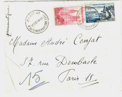 PARIS 48 R Du Conservatoire 9E Pneumatique35f Cathédrale Rouen 65 F Evian Yv 1129 1131 - Storia Postale