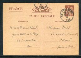 Entier Postal Type Iris De Le Lavandou Pour St Cloud En 1941 - O 74 - Prix Fixe !!! - Cartoline Postali E Su Commissione Privata TSC (ante 1995)