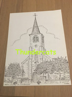 ORIGINELE GROTE TEKENING DOOR PAUL GHYSELEN GHIJSELEN 1991 HOOGLEDE ST JOZEFKERK - Dessins