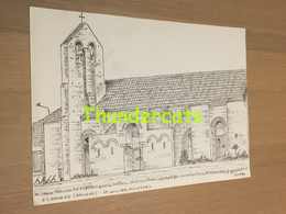 ORIGINELE GROTE TEKENING DOOR PAUL GHYSELEN GHIJSELEN 1991 ST ANDRIES BRUGGE SINT WILLIBRORDUSKERK - Dessins