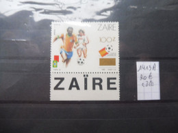 Zaire 1413 A  Neuf ** Mnh Football Dentelé  ( 1990 ) - Unused Stamps