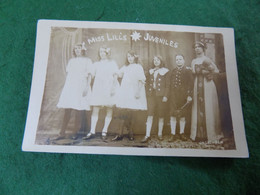 VINTAGE TOPICS PHOTOGRAPHS: UNKNOWN Group Miss Lill's Juveniles Sepia Drama Crowben Of Penarth Wales - Fotografia